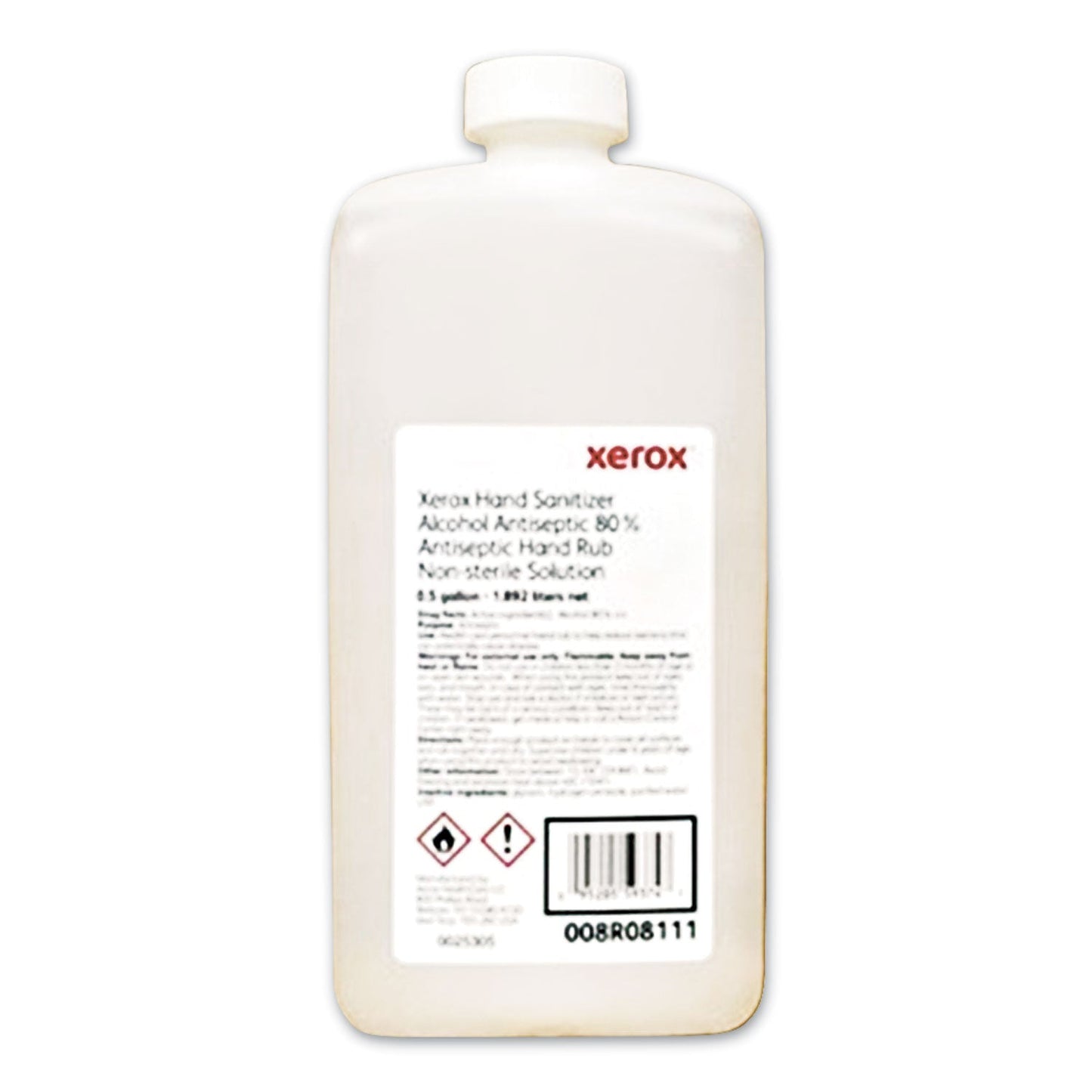 Xerox Liquid Hand Sanitizer, 0.5 gal Bottle, Unscented, 4/Carton