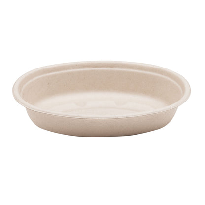 World Centric Fiber Burrito Bowls, 24 oz, 8" Diameter x 1.6"h, Natural, 400/Carton