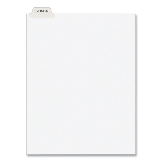 Avery-Style Preprinted Legal Bottom Tab Divider, 26-Tab, Exhibit E, 11 x 8.5, White, 25/PK