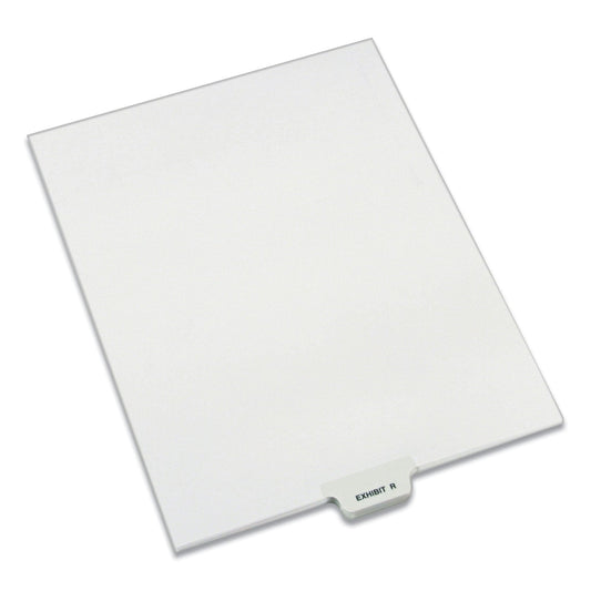Avery-Style Preprinted Legal Bottom Tab Dividers, 26-Tab, Exhibit R, 11 x 8.5, White, 25/Pack