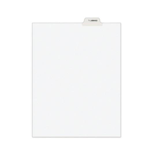 Avery-Style Preprinted Legal Bottom Tab Dividers, 26-Tab, Exhibit L, 11 x 8.5, White, 25/Pack