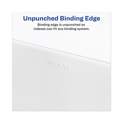 Avery-Style Preprinted Legal Bottom Tab Dividers, 26-Tab, Exhibit S, 11 x 8.5, White, 25/Pack