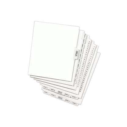 Avery-Style Preprinted Legal Bottom Tab Divider, 26-Tab, Exhibit D, 11 x 8.5, White, 25/PK
