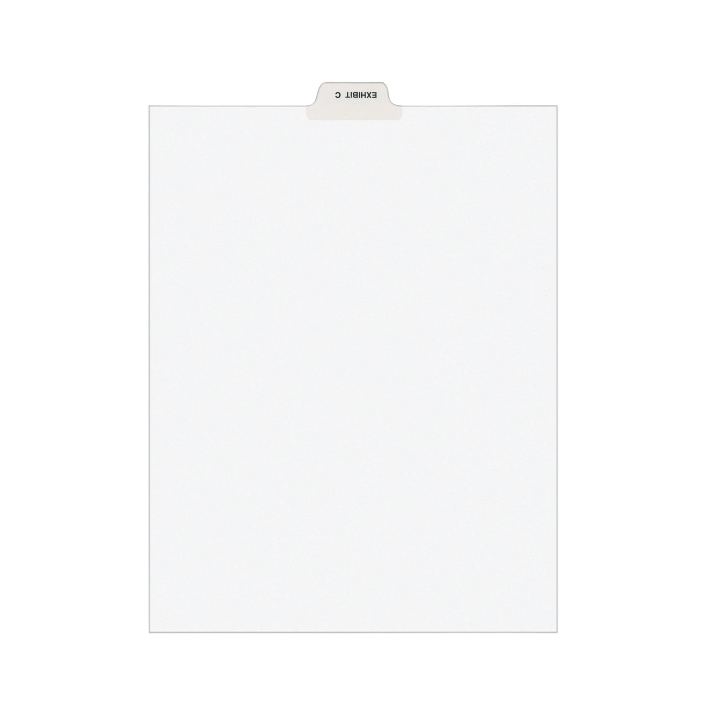 Avery-Style Preprinted Legal Bottom Tab Divider, 26-Tab, Exhibit C, 11 x 8.5, White, 25/PK