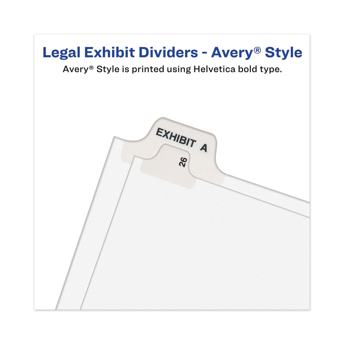 Avery-Style Preprinted Legal Bottom Tab Dividers, 26-Tab, Exhibit L, 11 x 8.5, White, 25/Pack