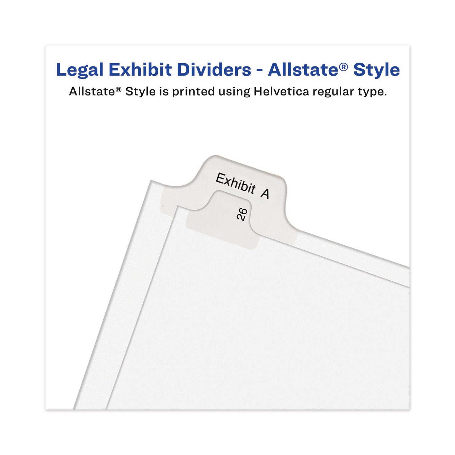 Avery-Style Preprinted Legal Bottom Tab Divider, 26-Tab, Exhibit B, 11 x 8.5, White, 25/PK