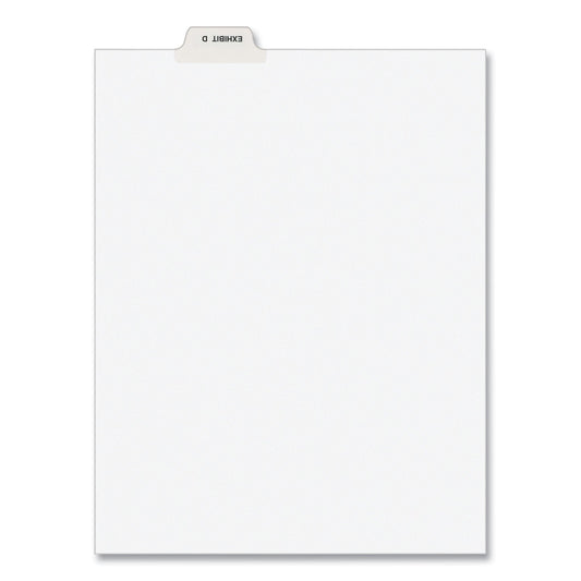 Avery-Style Preprinted Legal Bottom Tab Divider, 26-Tab, Exhibit D, 11 x 8.5, White, 25/PK