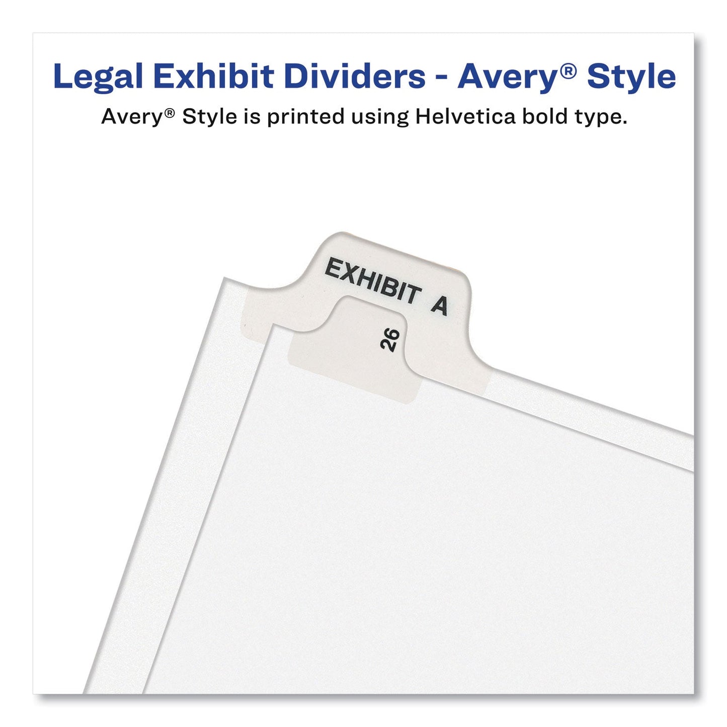 Avery-Style Preprinted Legal Bottom Tab Divider, 26-Tab, Exhibit G, 11 x 8.5, White, 25/PK