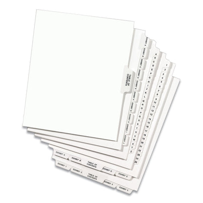 Avery-Style Preprinted Legal Bottom Tab Dividers, 26-Tab, Exhibit T, 11 x 8.5, White, 25/Pack