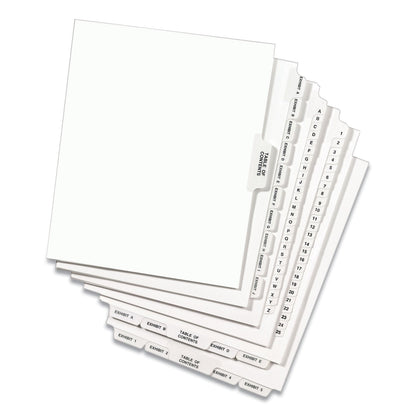 Avery-Style Preprinted Legal Side Tab Divider, 26-Tab, Exhibit P, 11 x 8.5, White, 25/Pack, (1386)