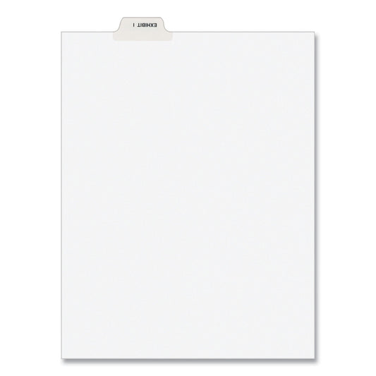 Avery-Style Preprinted Legal Bottom Tab Divider, 26-Tab, Exhibit I, 11 x 8.5, White, 25/PK