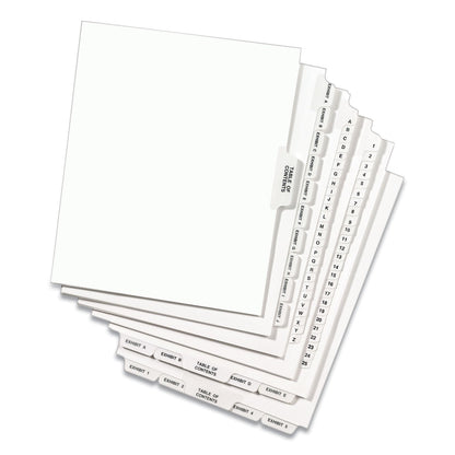 Avery-Style Preprinted Legal Bottom Tab Dividers, 26-Tab, Exhibit L, 11 x 8.5, White, 25/Pack