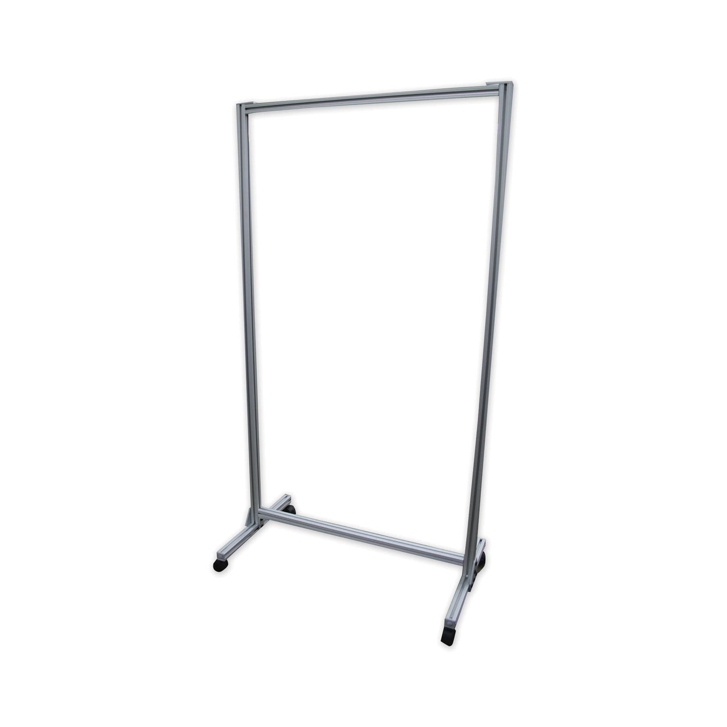 Ghent Acrylic Mobile Divider, 38.5" x 23.75" x 74.19", Acrylic; Aluminum, Clear