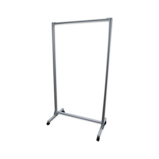 Ghent Acrylic Mobile Divider, 38.5" x 23.75" x 74.19", Acrylic; Aluminum, Clear