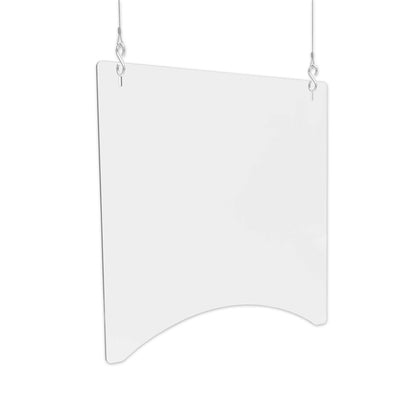 deflecto Hanging Barrier, 23.75" x 23.75", Acrylic, Clear, 2/Carton