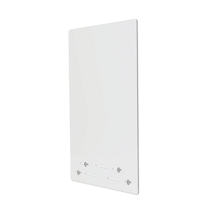 deflecto Mounting Safety Barrier with Full Shield, 23.75" x 31.75", Acrylic, Clear, 2/Carton