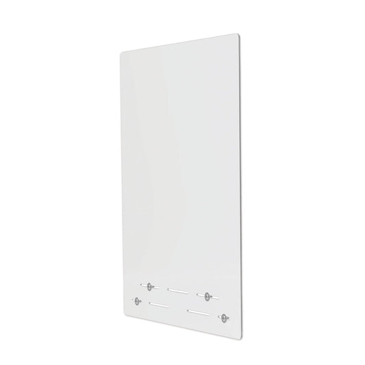 deflecto Mounting Safety Barrier with Full Shield, 23.75" x 31.75", Acrylic, Clear, 2/Carton