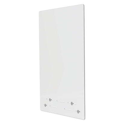 deflecto Mounting Safety Barrier with Full Shield, 23.75" x 31.75", Polycarbonate, Clear, 2/Carton