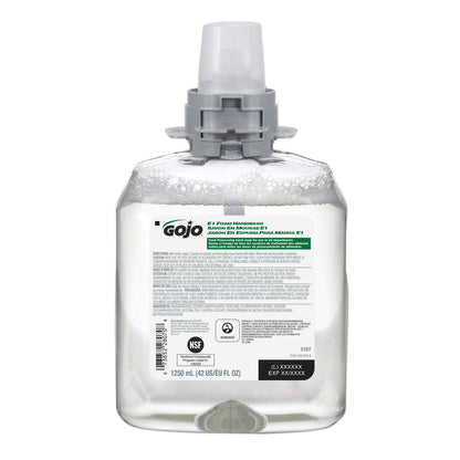 GOJO E1 Foam Handwash, Fragrance-Free, 1,250 mL, 4/Carton