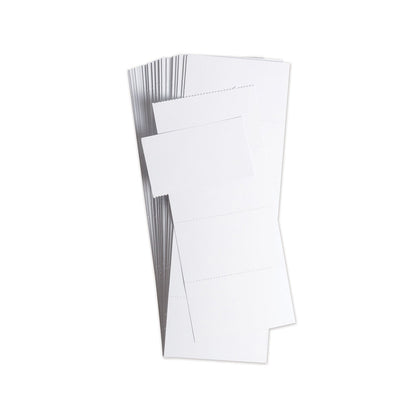 U Brands Data Card Replacement, 3 x 1.75, White, 500/Pack