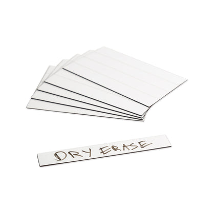 U Brands Dry Erase Magnetic Tape Strips, 6" x 0.88", White, 25/Pack