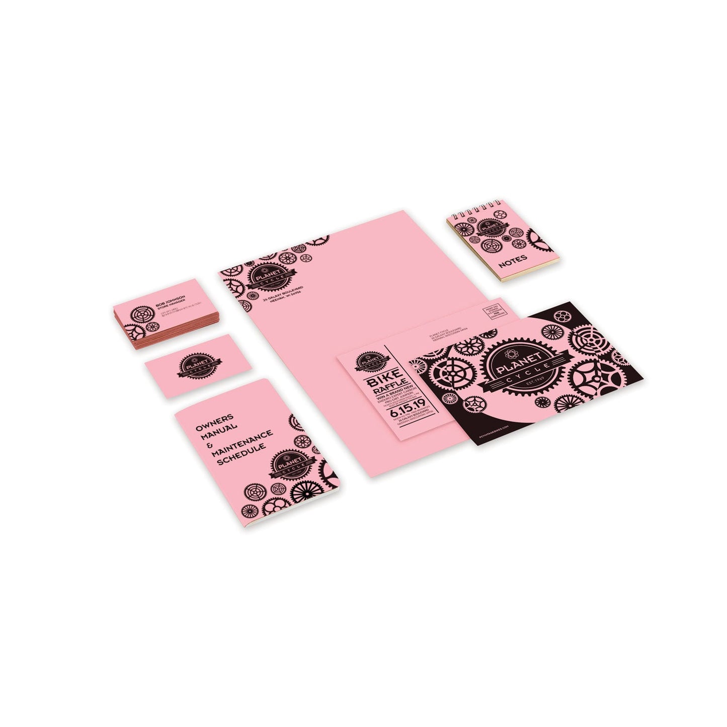 Astrobrights Color Cardstock, 65 lb Cover Weight, 8.5 x 11, Bubble Gum, 250/Pack