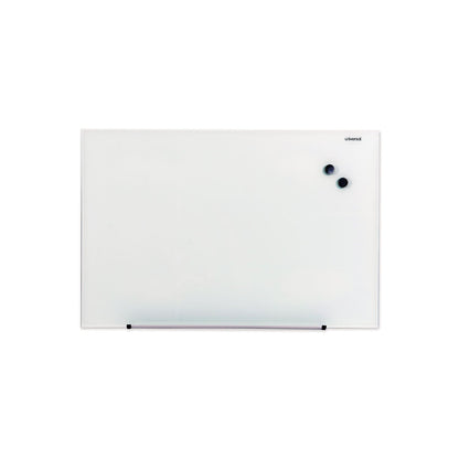 Universal Frameless Magnetic Glass Marker Board, 36" x 24", White