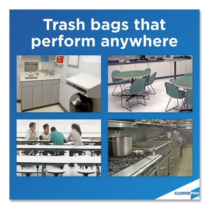 Glad Tall Kitchen Drawstring Trash Bags, 13 gal, 0.72 mil, 24" x 27.38", Gray, 100/Box