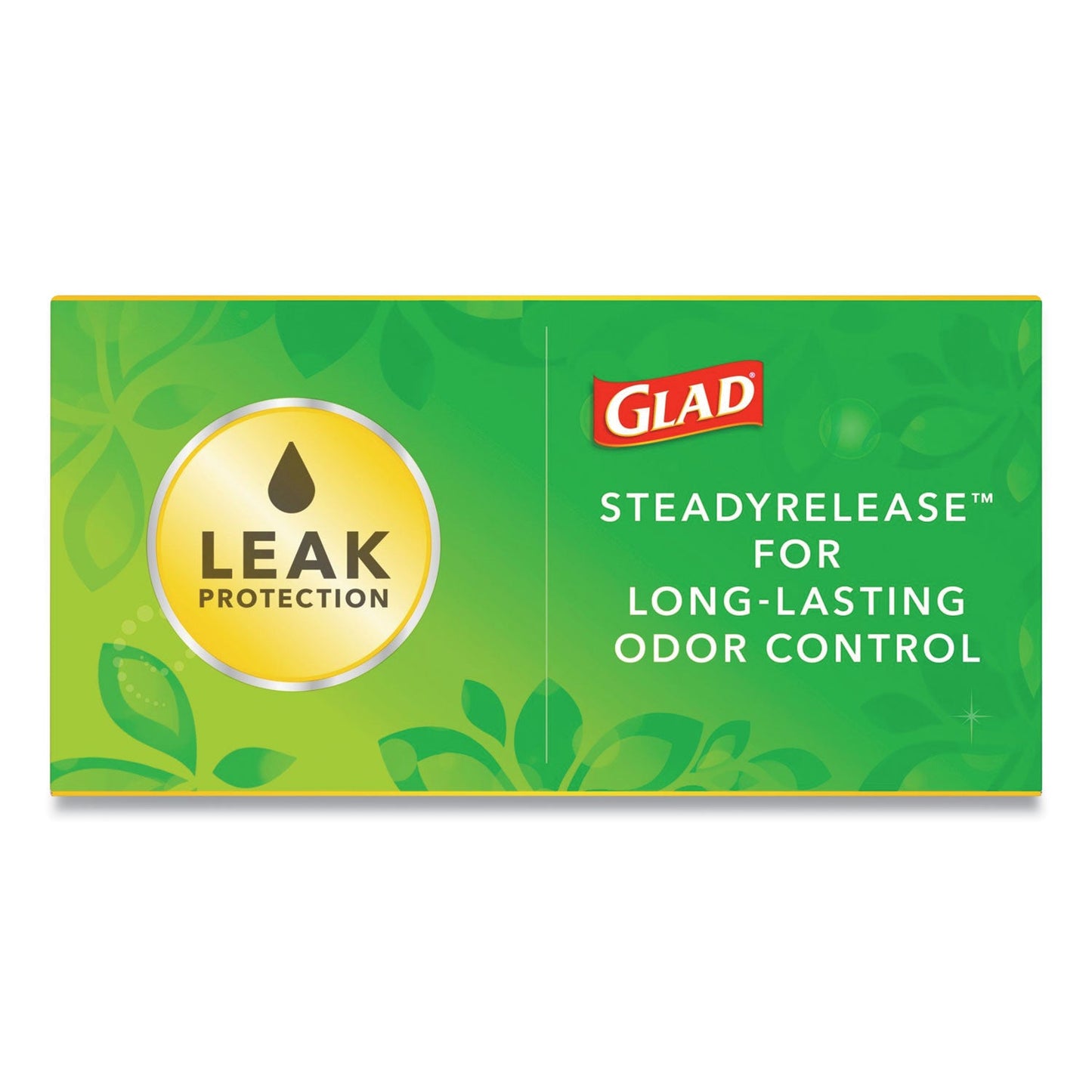 Glad OdorShield Tall Kitchen Drawstring Bags, 13 gal, 0.95 mil, 24" x 27.38", White, 80/Box