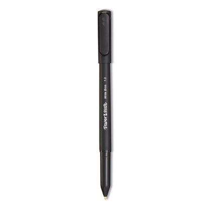 Paper Mate Write Bros. Ballpoint Pen, Stick, Medium 1 mm, Black Ink, Black Barrel, Dozen