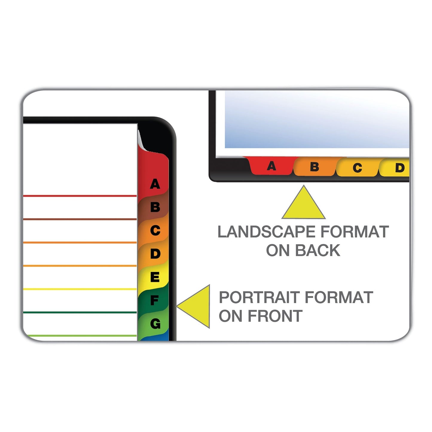 Cardinal OneStep Printable Table of Contents and Dividers, 26-Tab, A to Z, 11 x 8.5, White, Assorted Tabs, 1 Set