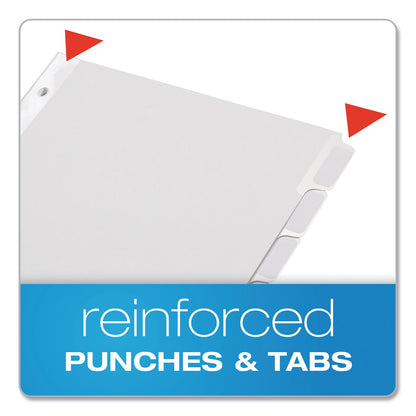 Oxford Custom Label Tab Dividers with Self-Adhesive Tab Labels, 8-Tab, 11 x 8.5, White, 5 Sets