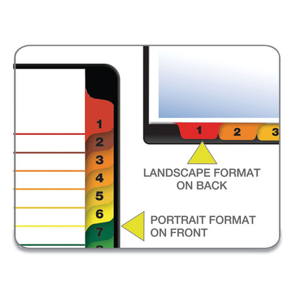 Cardinal OneStep Printable Table of Contents and Dividers, 31-Tab, 1 to 31, 11 x 8.5, White, Assorted Tabs, 1 Set