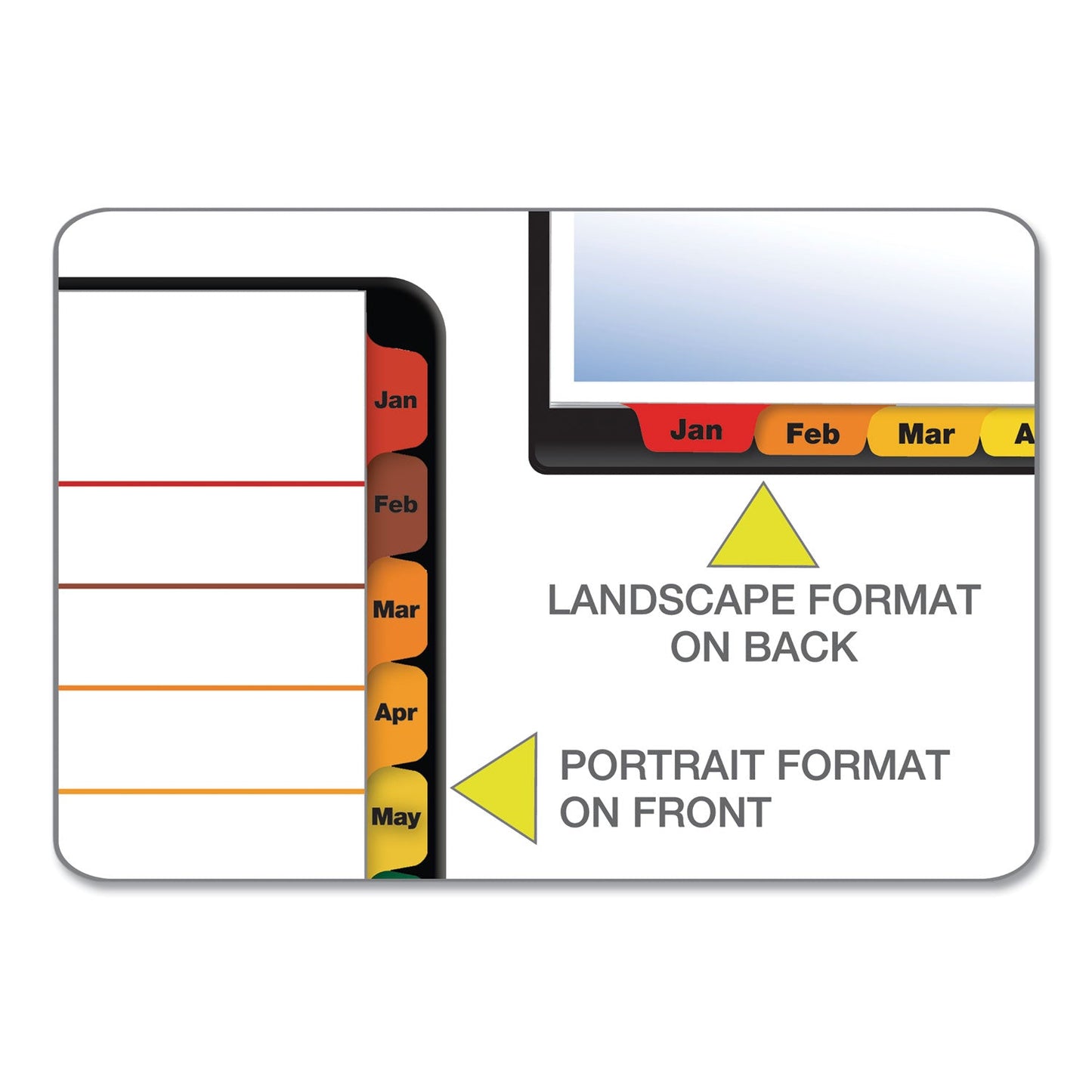 Cardinal OneStep Printable Table of Contents and Dividers, 12-Tab, Jan. to Dec., 11 x 8.5, White, Assorted Tabs, 1 Set