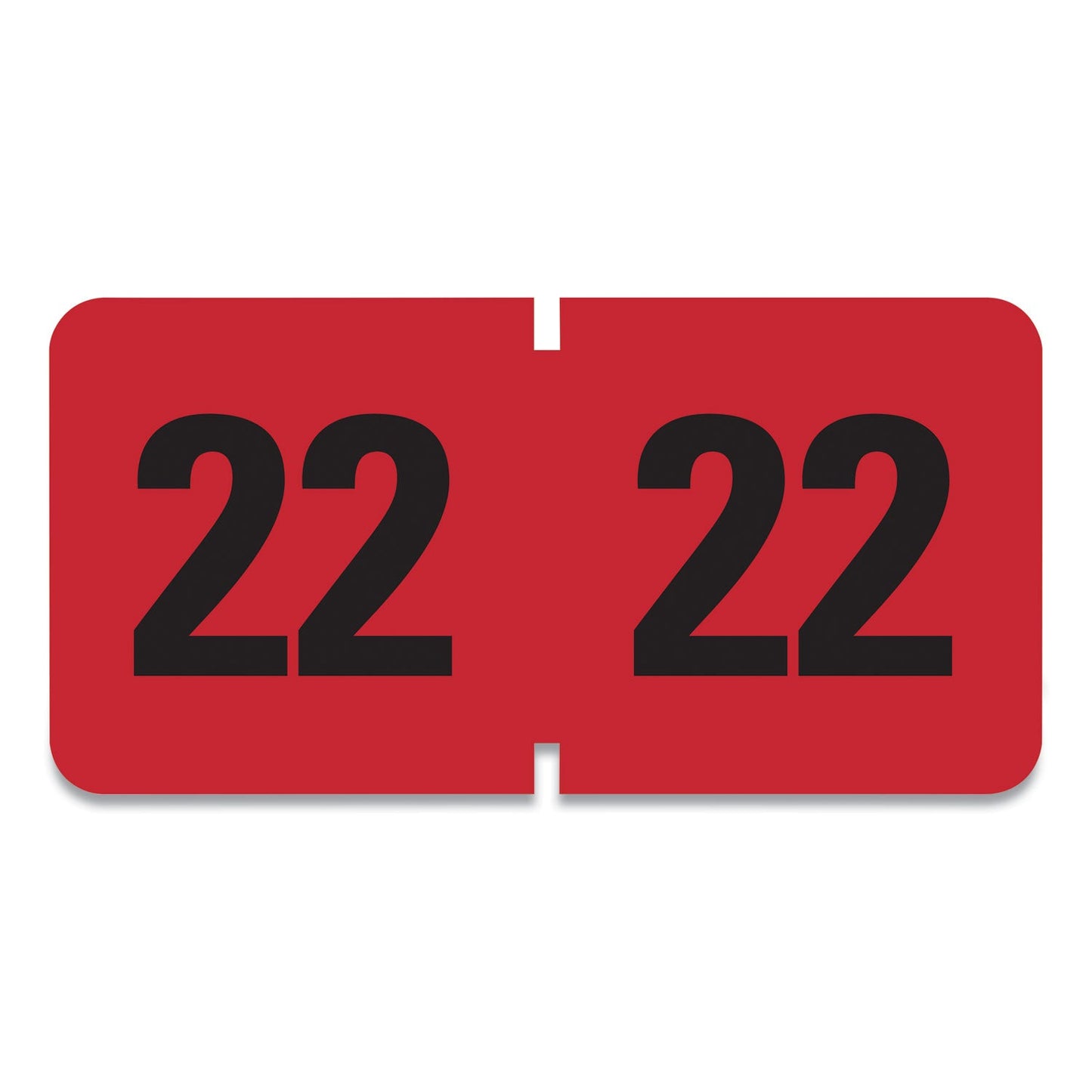 Smead Yearly End Tab File Folder Labels, 22, 0.75 x 1.5, Red, 500 Labels/Roll