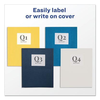 Avery Two-Pocket Folder, 40-Sheet Capacity, 11 x 8.5, Yellow, 25/Box