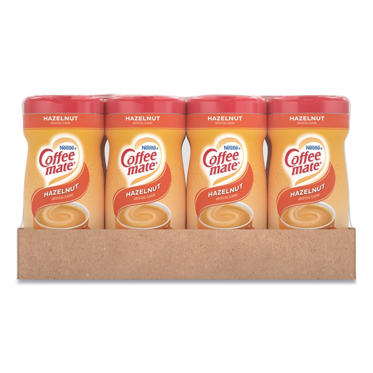 Coffee mate Non-Dairy Powdered Creamer, Hazelnut, 15 oz Canister, 12/Carton