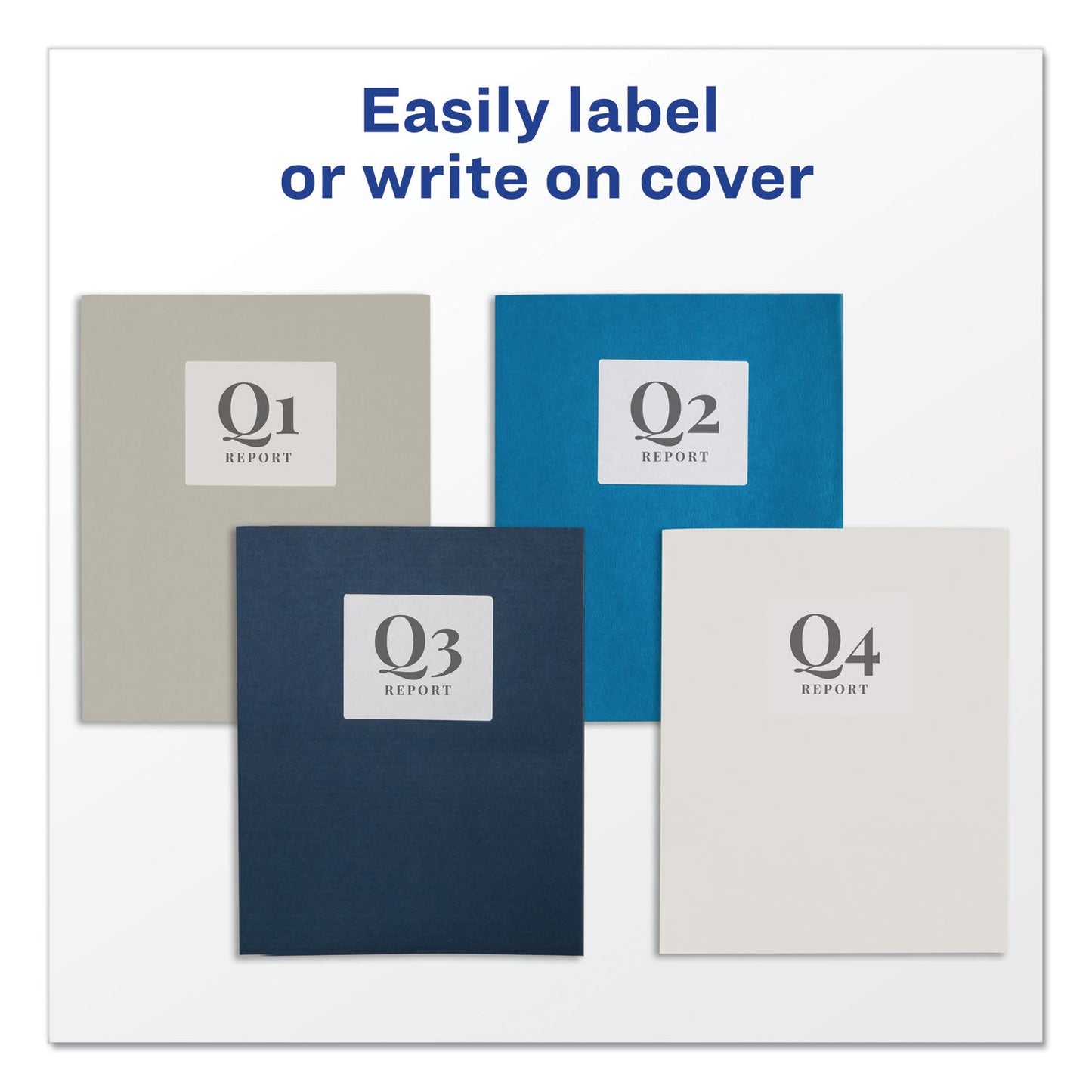 Avery Two-Pocket Folder, 40-Sheet Capacity, 11 x 8.5, White, 25/Box