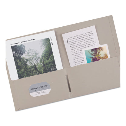 Avery Two-Pocket Folder, 40-Sheet Capacity, 11 x 8.5, Gray, 25/Box