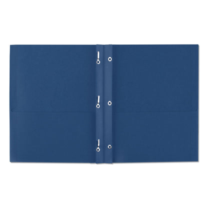 Avery Two-Pocket Folder, Prong Fastener, 0.5" Capacity, 11 x 8.5, Dark Blue, 25/Box