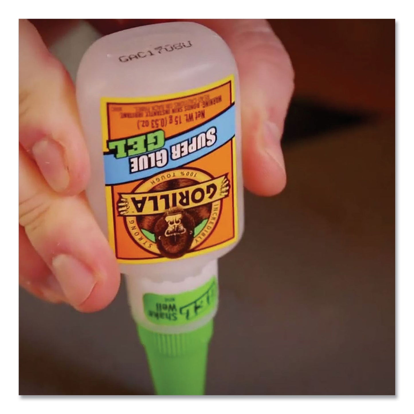 Gorilla Super Glue Gel, 0.53 oz, Dries Clear, 4/Carton