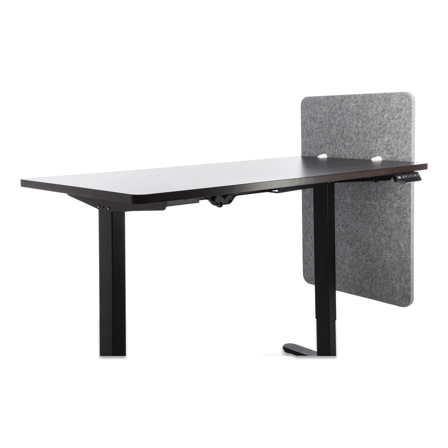 Lumeah Desk Modesty Adjustable Height Desk Screen Cubicle Divider and Privacy Partition, 23.5 x 1 x 36, Polyester, Gray