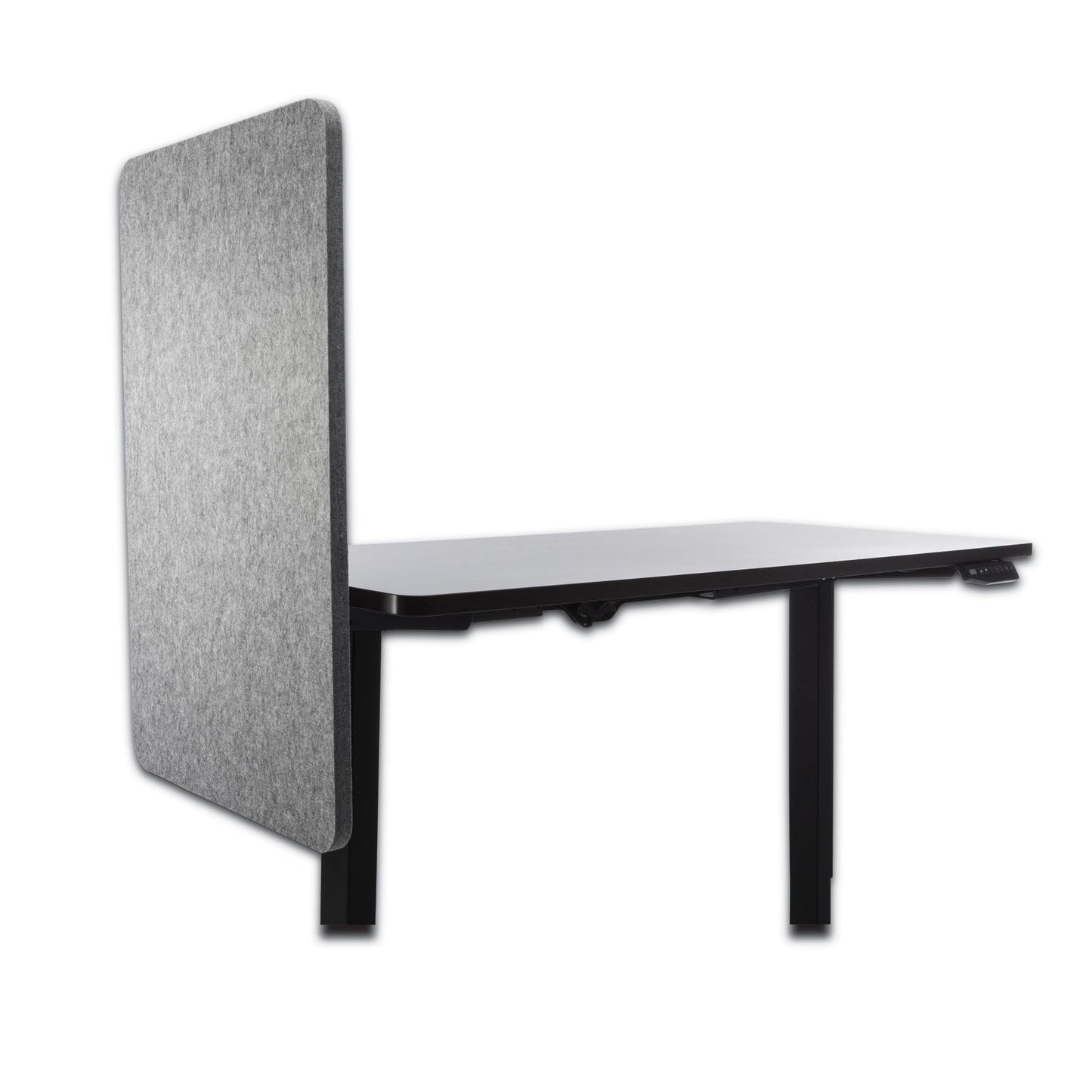 Lumeah Desk Modesty Adjustable Height Desk Screen Cubicle Divider and Privacy Partition, 23.5 x 1 x 36, Polyester, Gray