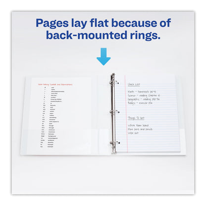 Avery Heavy-Duty Non Stick View Binder with DuraHinge and Slant Rings, 3 Rings, 1" Capacity, 11 x 8.5, White, 4/Pack