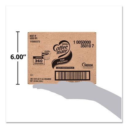 Coffee mate Liquid Coffee Creamer, Original, 0.38 oz Mini Cups, 360/Carton
