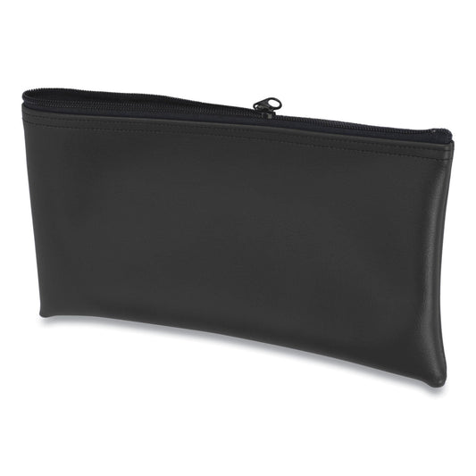 CONTROLTEK Fabric Deposit Bag, Vinyl, 6 x 11 x 1, Black