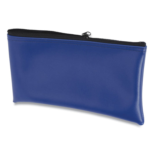 CONTROLTEK Fabric Deposit Bag, Vinyl, 6 x 11 x 1, Blue