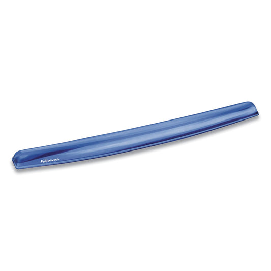 Fellowes Gel Crystals Keyboard Wrist Rest, 18.5 x 2.25, Blue