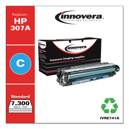 Innovera Remanufactured Cyan Toner, Replacement for 307A (CE741A), 7,300 Page-Yield