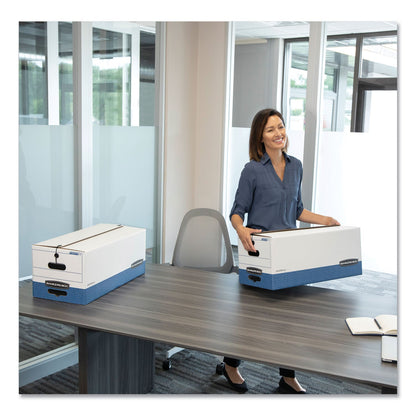 Bankers Box STOR/FILE Medium-Duty Strength Storage Boxes, Letter Files, 12" x 24.13" x 10.25", White, 20/Carton